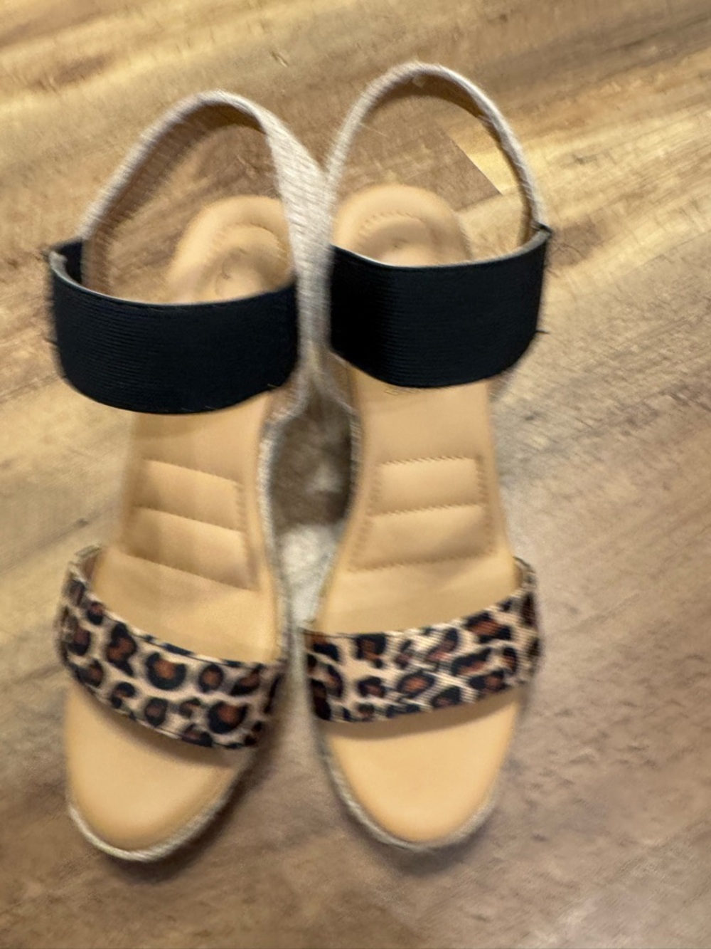 Me too leopard wedges, 8.5
